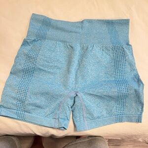 Women's Blue High-Waisted Shorts